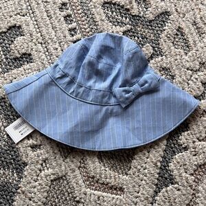 Janie and Jack Light Blue Striped Hat